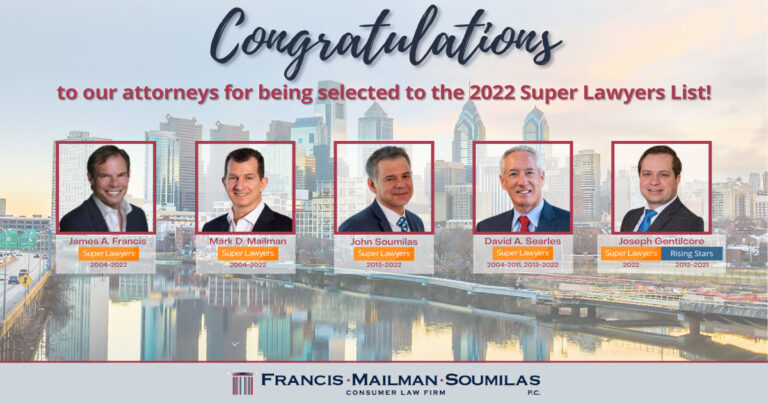 2022 Pennsylvania Super Lawyers List | Francis Mailman Soumilas, P.C.